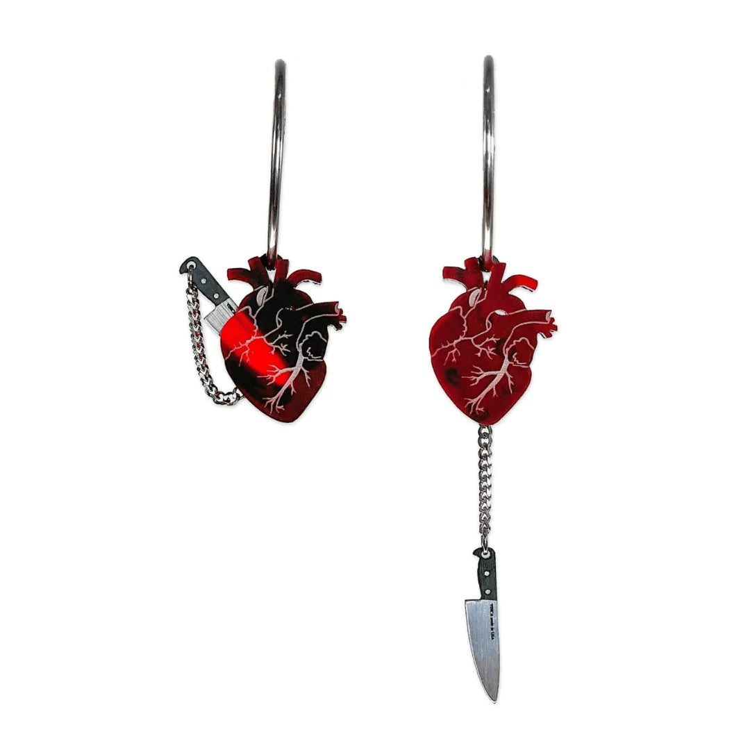 Boucles d'oreilles taillées en coeur