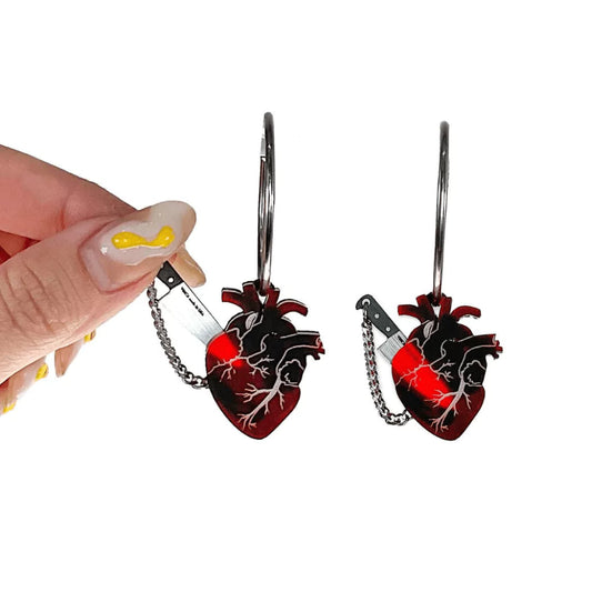 Boucles d'oreilles taillées en coeur