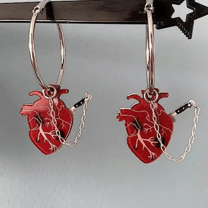 Boucles d'oreilles taillées en coeur